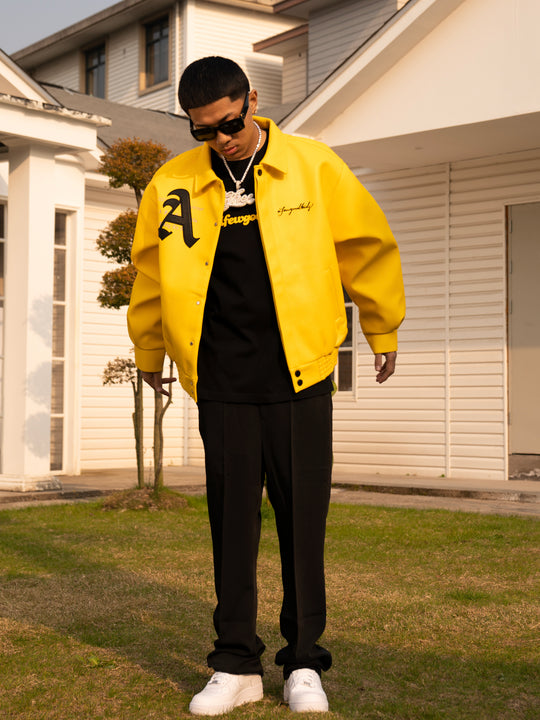 Racer varsity jacket | Racing Leather Jacket | Face 3 Face