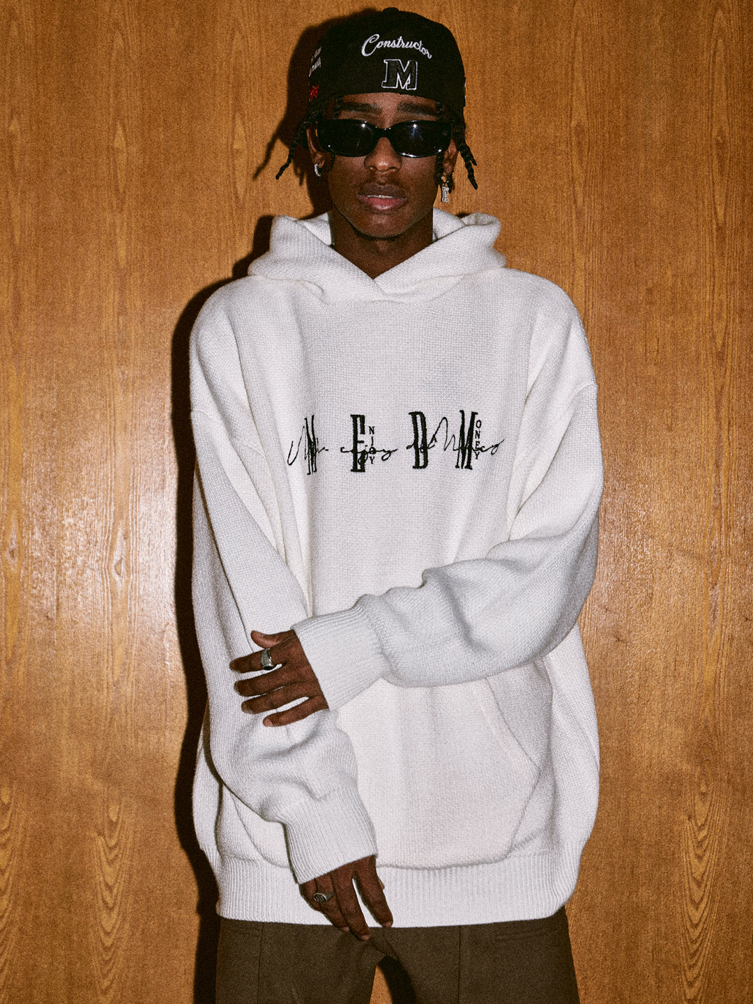 MEDM Logo hooded Knit Sweater | Face 3 Face