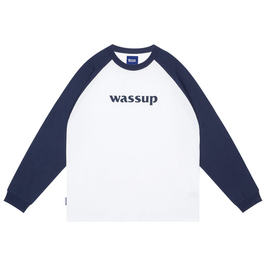 Wassup House Basic Logo Raglan Long Sleeved Tee