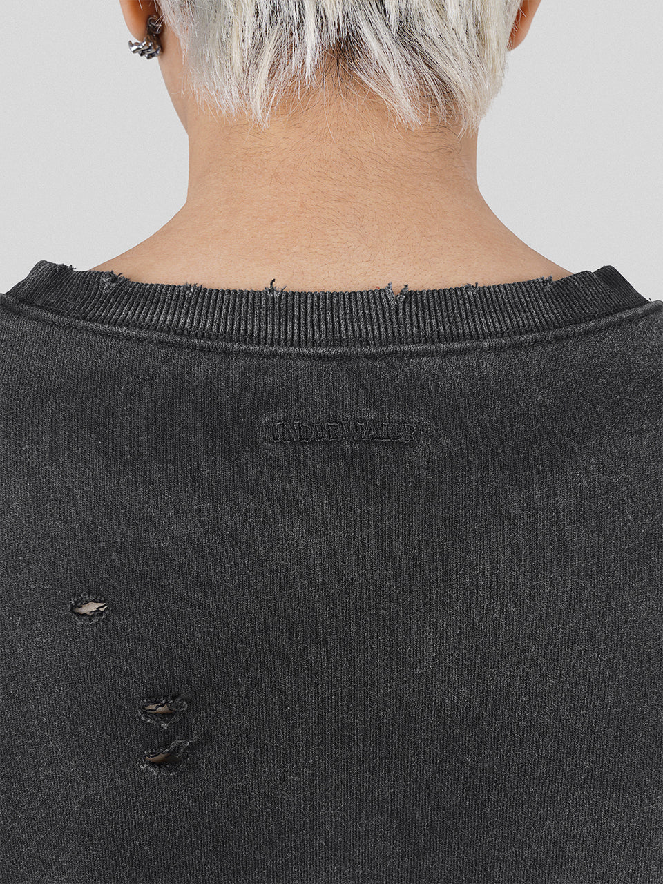 UNDERWATER Wormhole Destruction Alive Printed Faded Sweatshirt