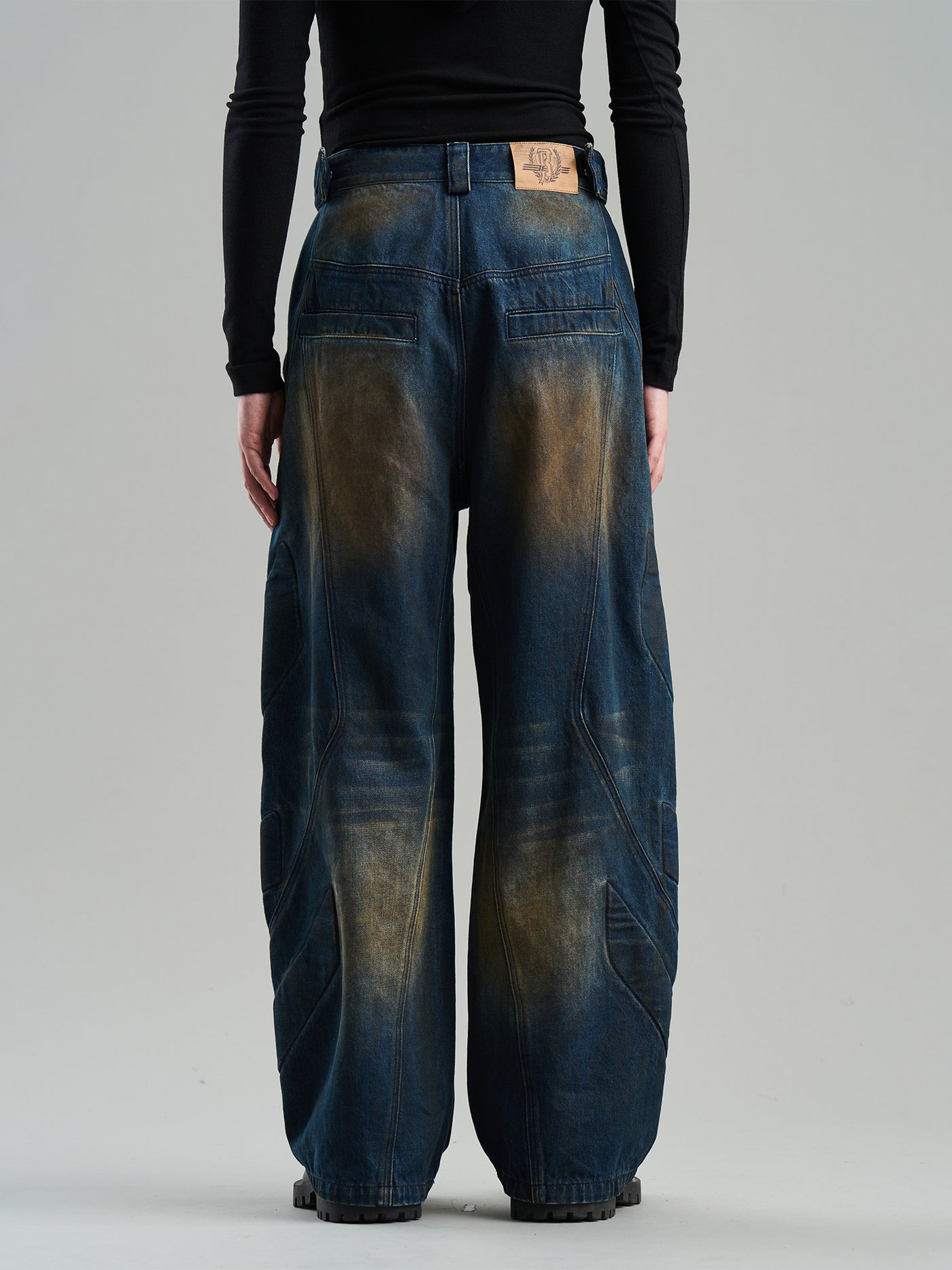 BLIND NO PLAN Mud Stained & Rusted Denim Jeans