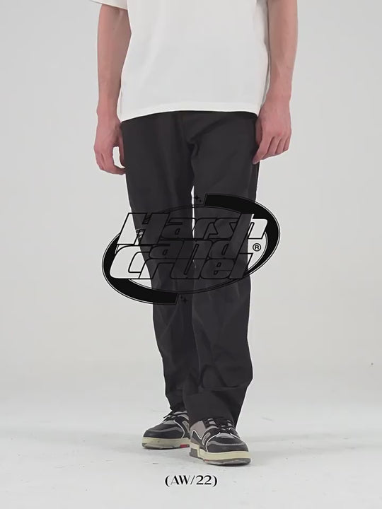 Harsh and Cruel Nylon Logo Flared Trousers