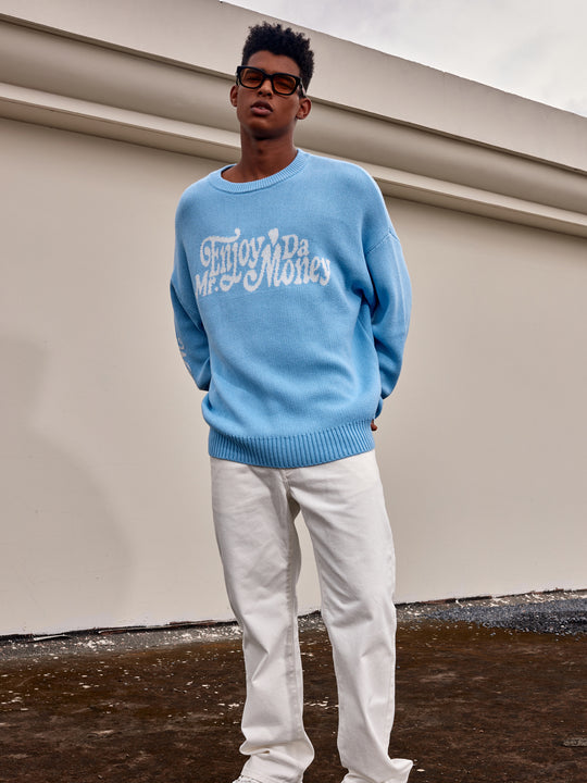 MEDM Flower Font Logo Knit Sweater | Face 3 Face