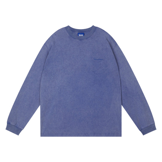 Wassup House Washed Faded Logo Long Sleeved Tee