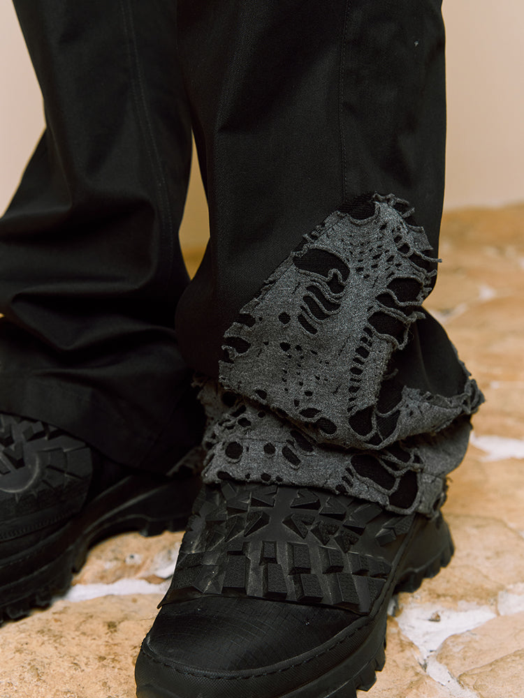 YADcrew Wormhole Broken Hand Splicing Pants