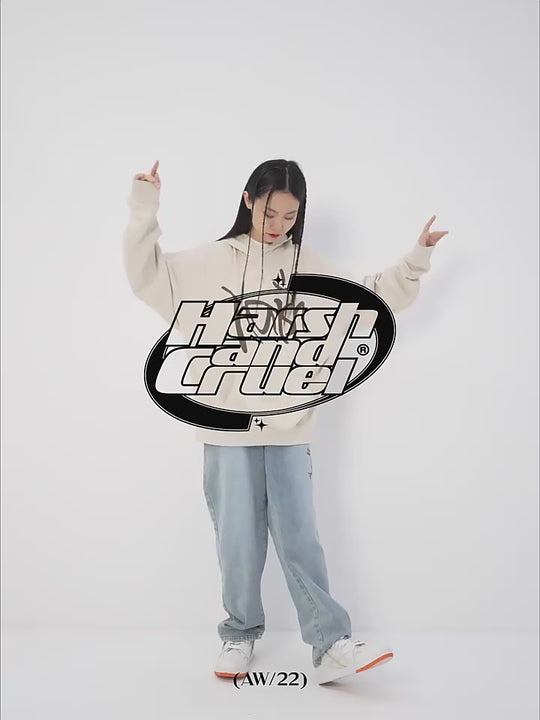 Harsh and Cruel Handpainted Logo Printed Hoodie