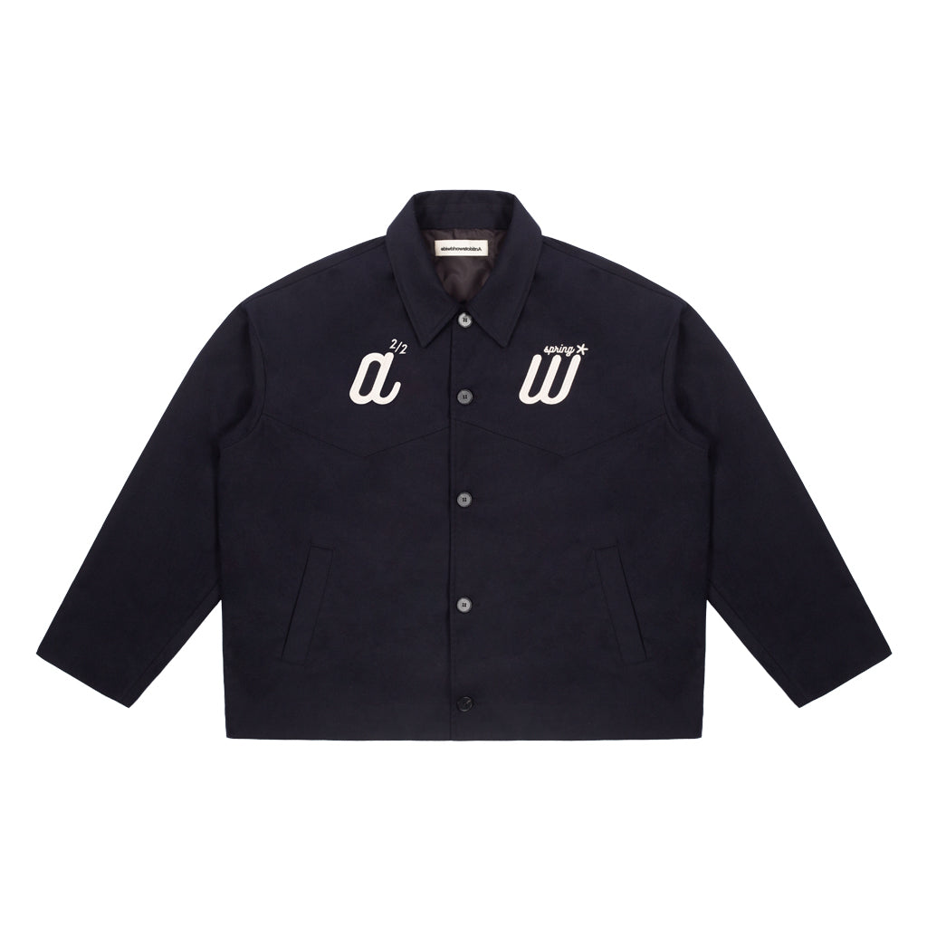 ANTIDOTE Letter Logo Embroidered Loose Jacket | Face 3 Face