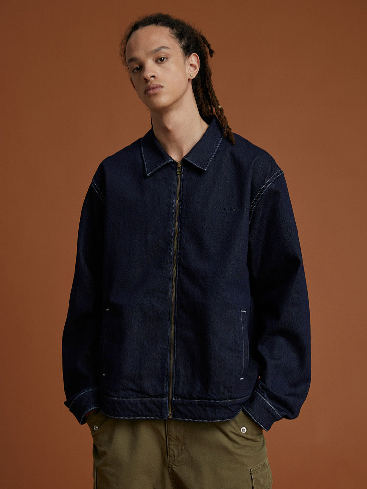 Wassup House Denim Basic Zipper Jacket