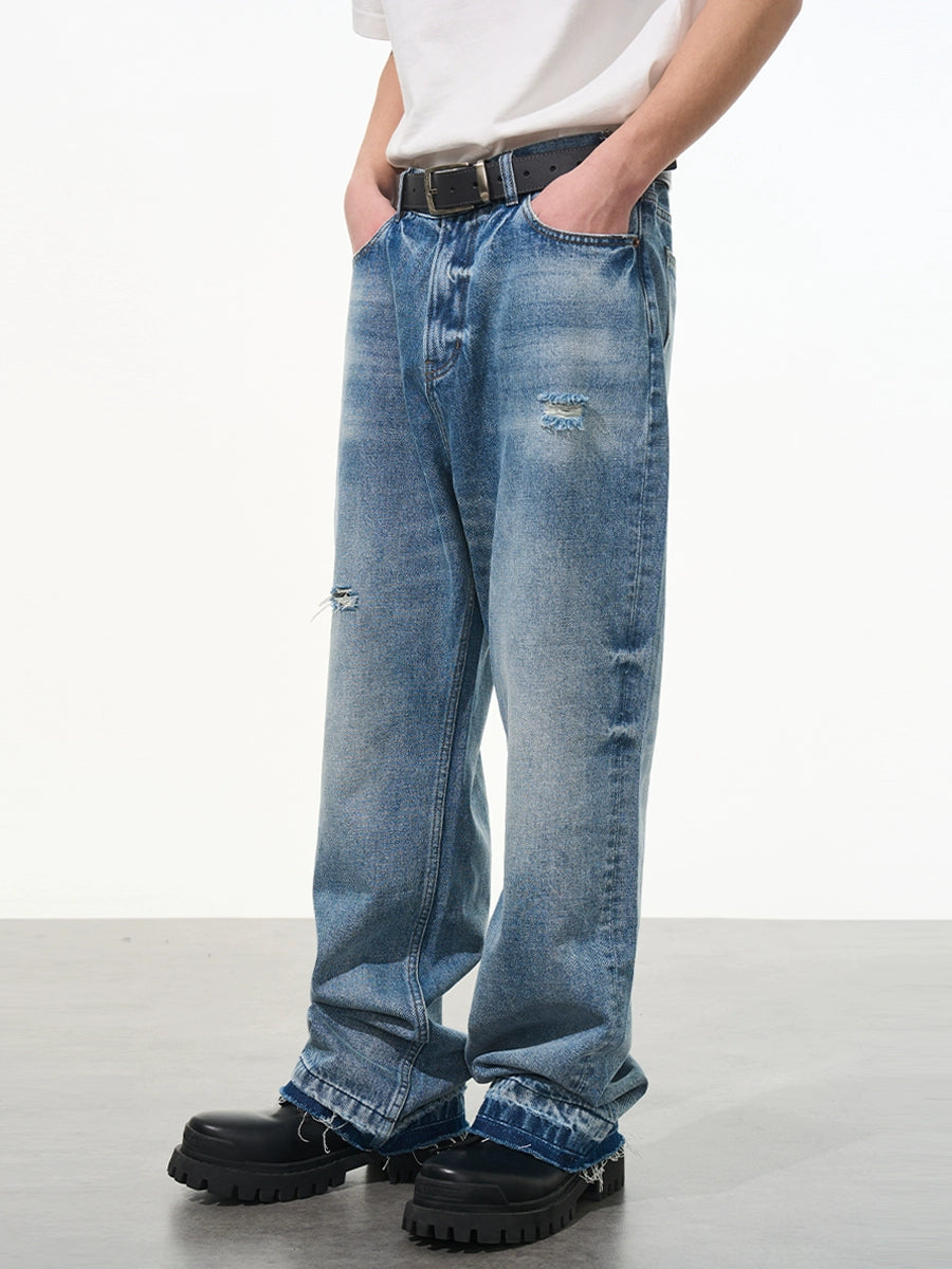 Harsh and Cruel Ripped Washed Denim