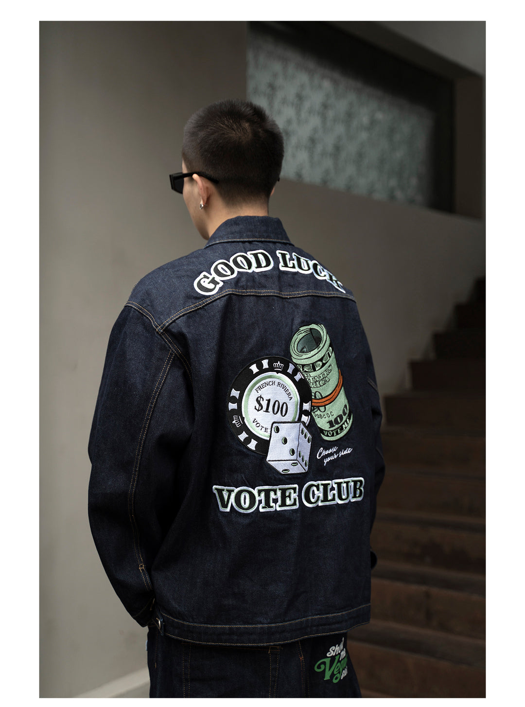 VOTE Dollar Bill Denim Jacket