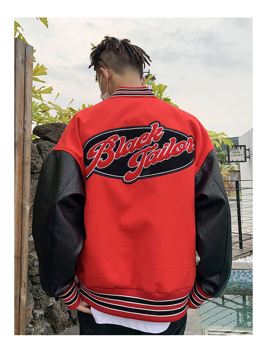 Logo Embroidery Varsity Jacket