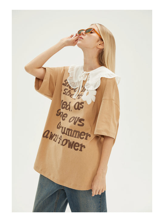 EMPTY REFERENCE Floral Letter Tee