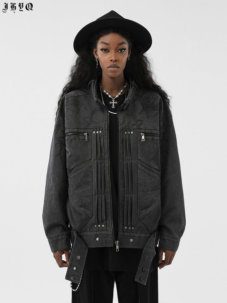 JHYQ Stand Up Collar Short Jacket