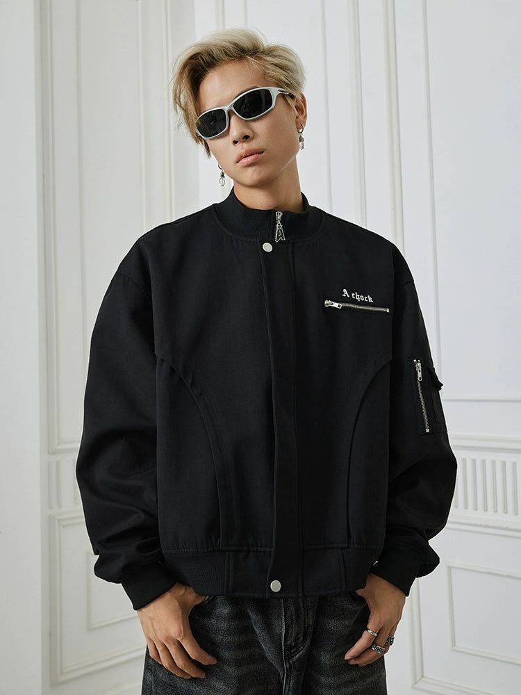 Achock Zipper Decoration Jacket