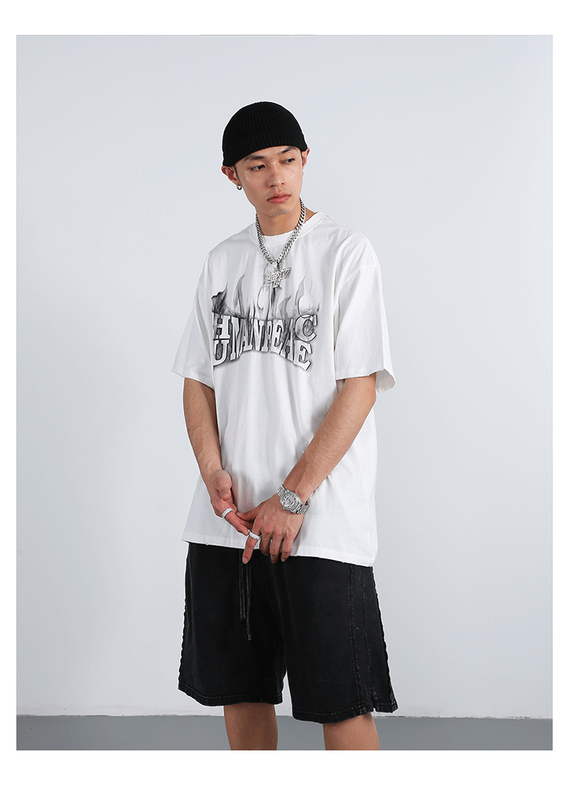 F3F Select Smoke Letters Washed Tee
