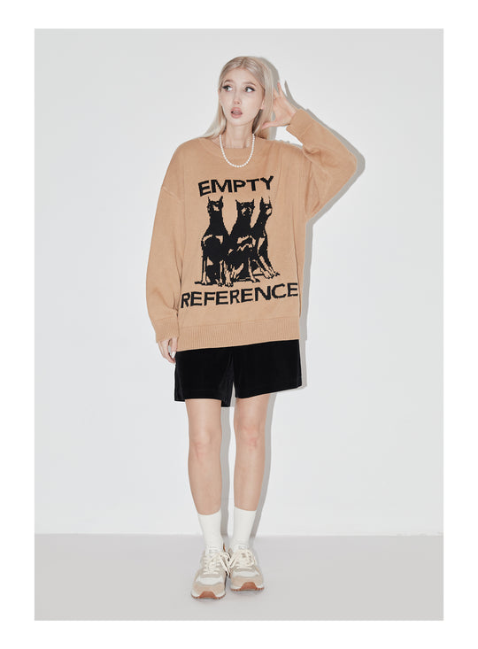 EMPTY REFERENCE Doberman Knit Sweater