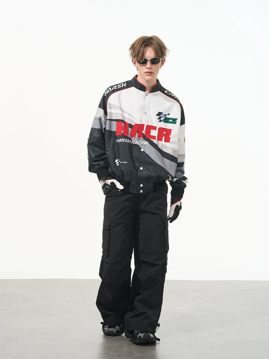Harsh and Cruel Retro Embroidered Racing Jacket