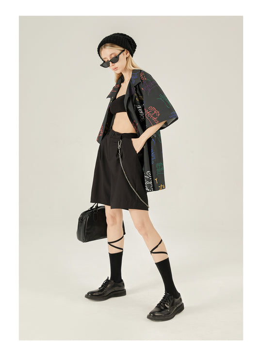 EMPTY REFERENCE Colorful Logo  Short Sleeve Shirt