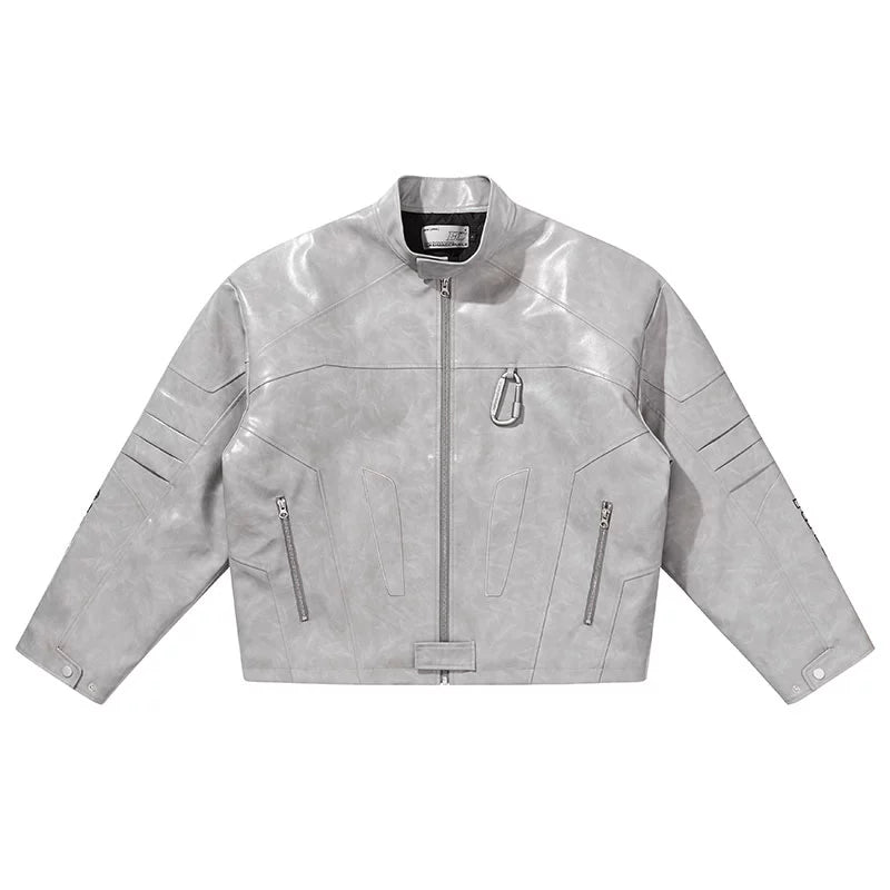 Harsh and Cruel Deconstructed Patchwork Leather Jacket