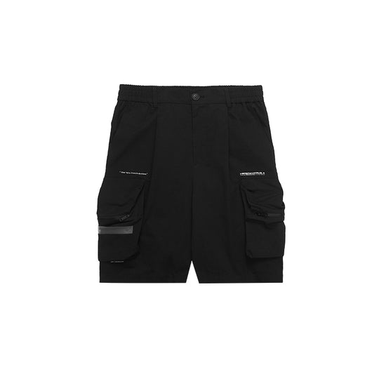 Harsh and Cruel PVC Stitching Pleated Functional 3D Large Pocket Shorts