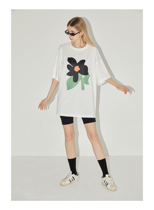 EMPTY REFERENCE Black Flower Tee