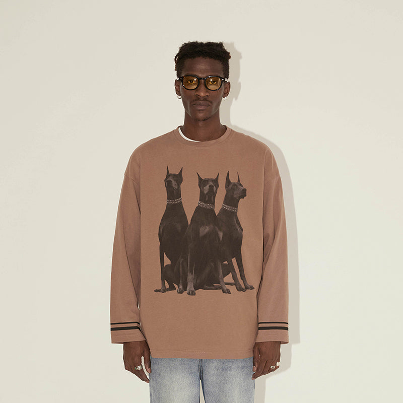 EMPTY REFERENCE Doberman Long Sleeved Tee | Face 3 Face