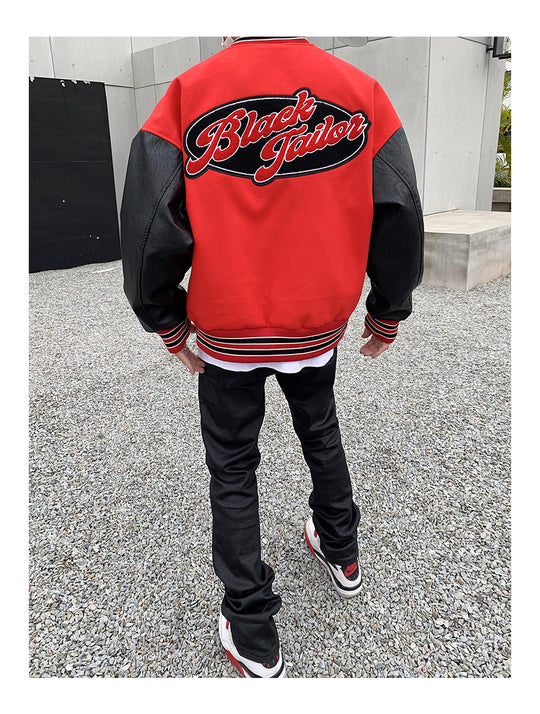 Logo Embroidery Varsity Jacket