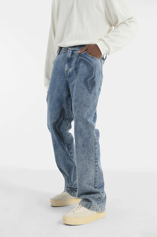 JHYQ Washed Distressed Denim Jeans