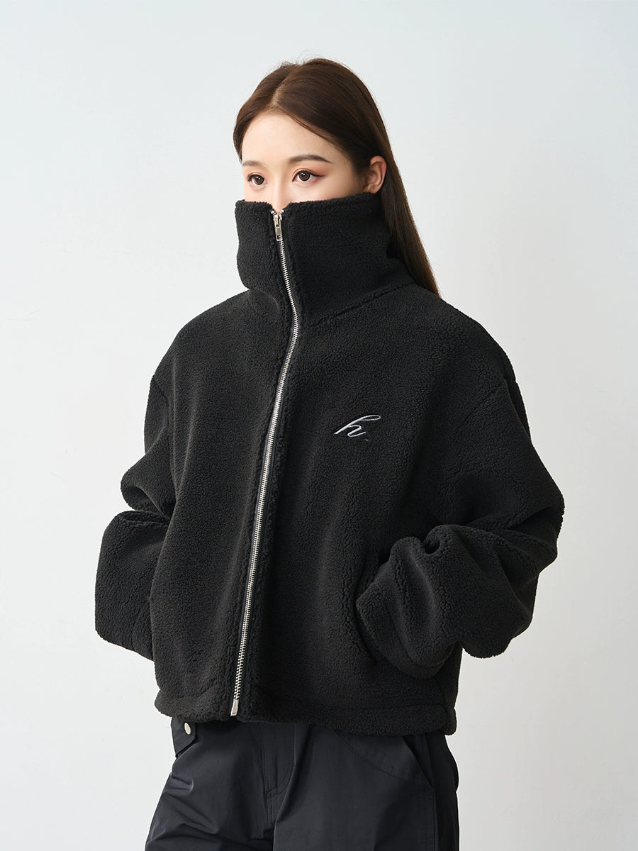 Harsh and Cruel Embroidered Sherpa Jacket