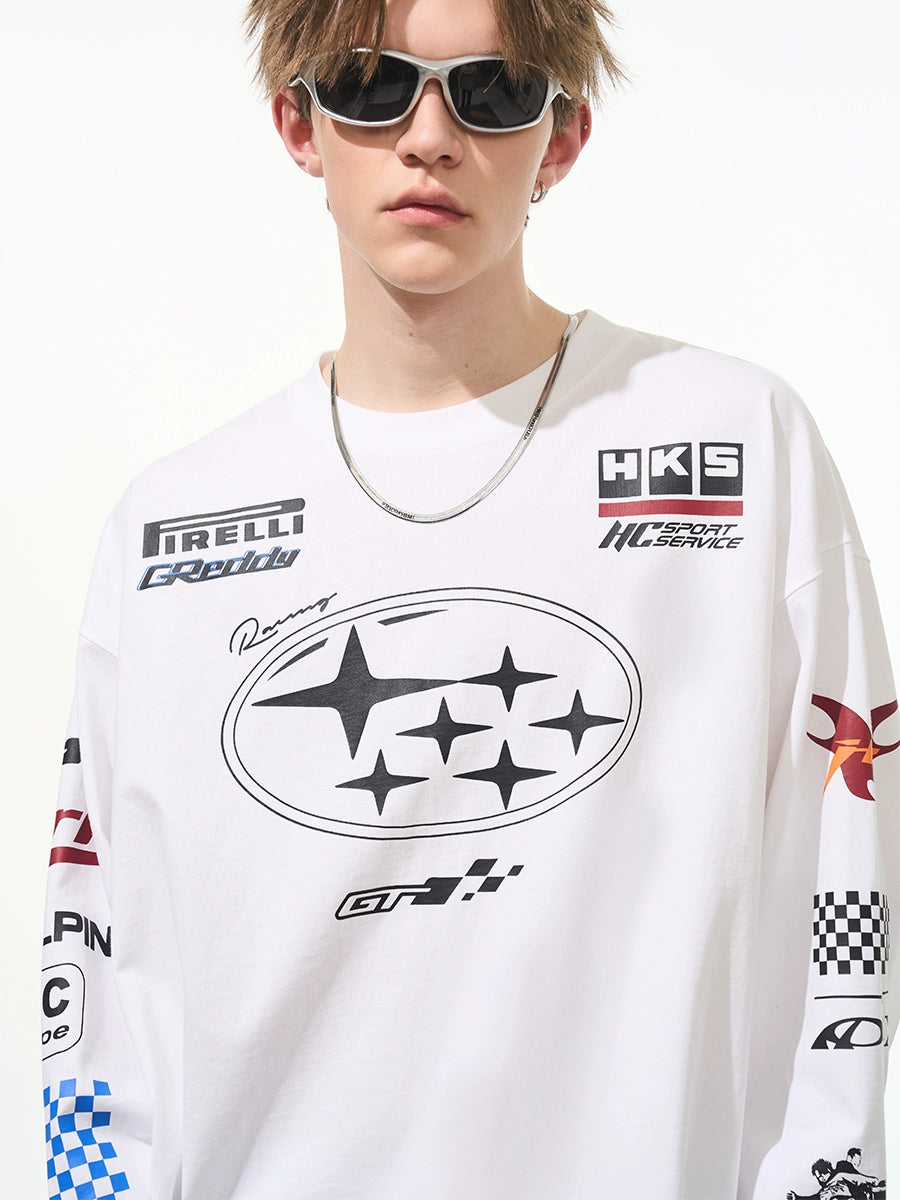 Harsh and Cruel Racing Printed Long Sleeve Tee