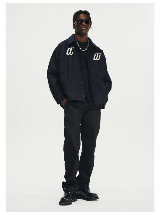 ANTIDOTE Letter Logo Embroidered Loose Jacket | Face 3 Face