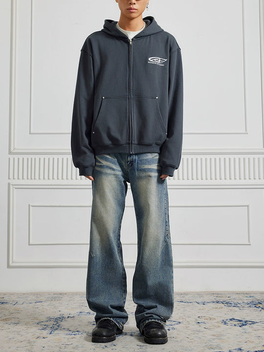 Achock  Washed Straight Wide Leg Denim Jeans | Face 3 Face