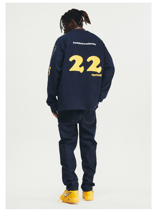 ANTIDOTE Logo Print hockey Long Sleeved Tee | Face 3 Face