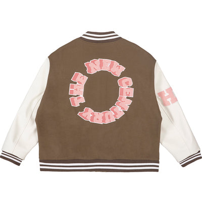 Harsh and Cruel 3D Ring Circular LOGO Embroidered Varsity Jacket | Face 3 Face