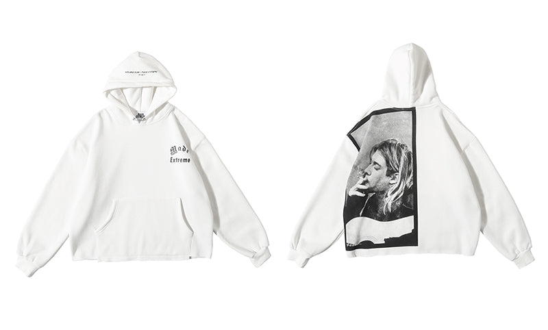 Portrait Old Printed Hoodie