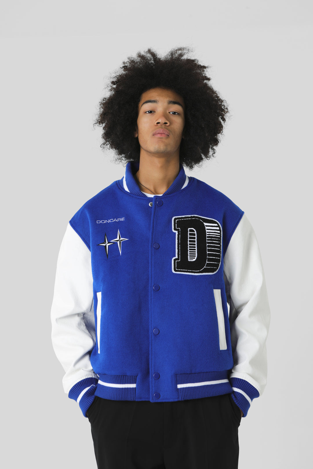 DONCARE D LOGO Varsity Jacket | Face 3 Face