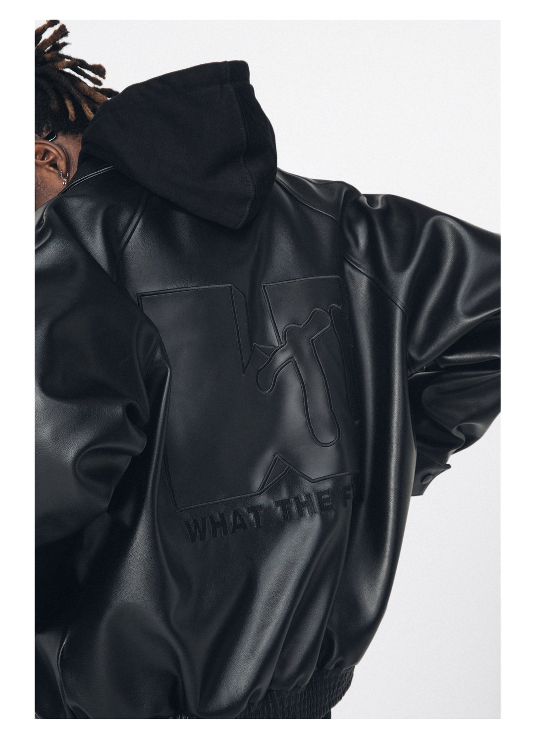 ANTIDOTE WTF Logo PU Leather Jacket | Face 3 Face