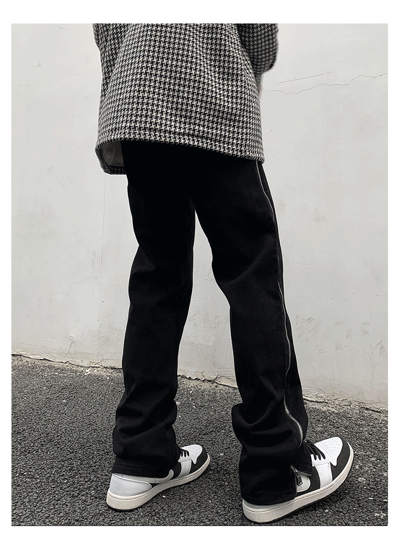 Side Zipper Design Denim Jeans