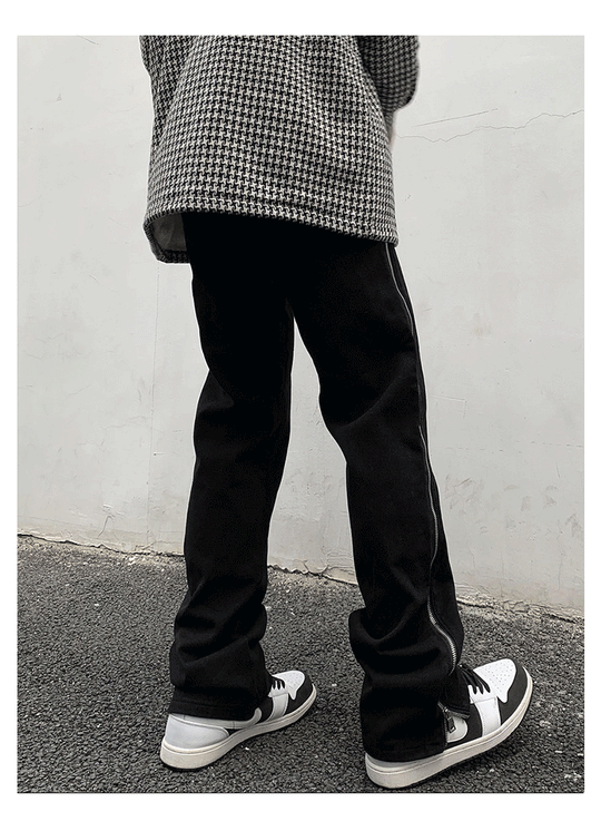 Side Zipper Design Denim Jeans