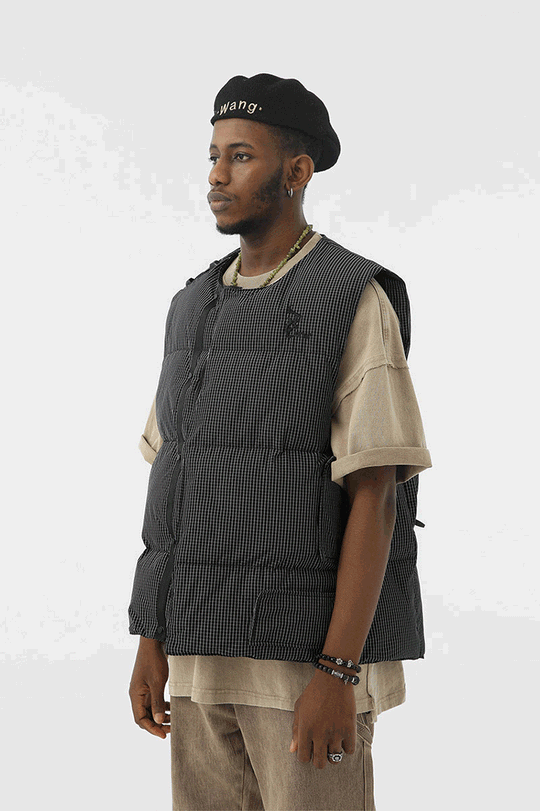 JHYQ Plaid Work Function Vest