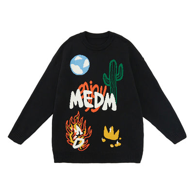 MEDM Campfire Cactus Knit Sweater | Face 3 Face