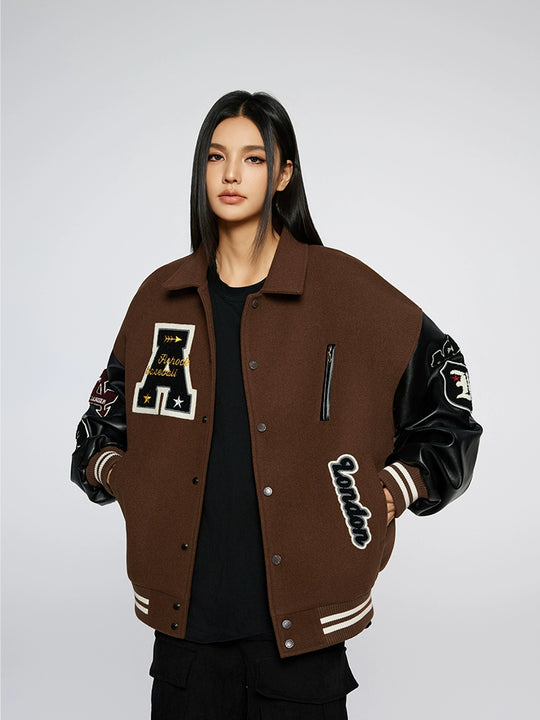 Baseball Jacket | Achock Heavy Flocked Baseball Jacket | Face 3 Face