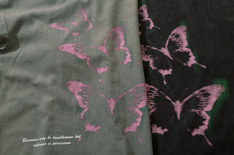 F3F Select Washed Butterfly Print Tee