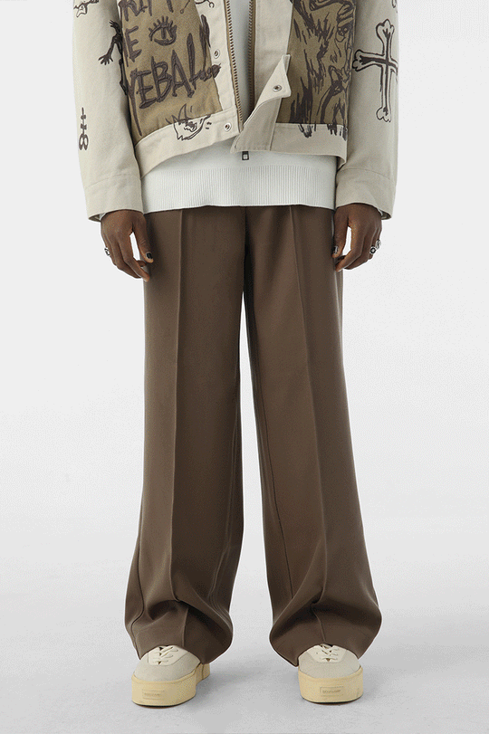 JHYQ Letters Embroidered Western Pants