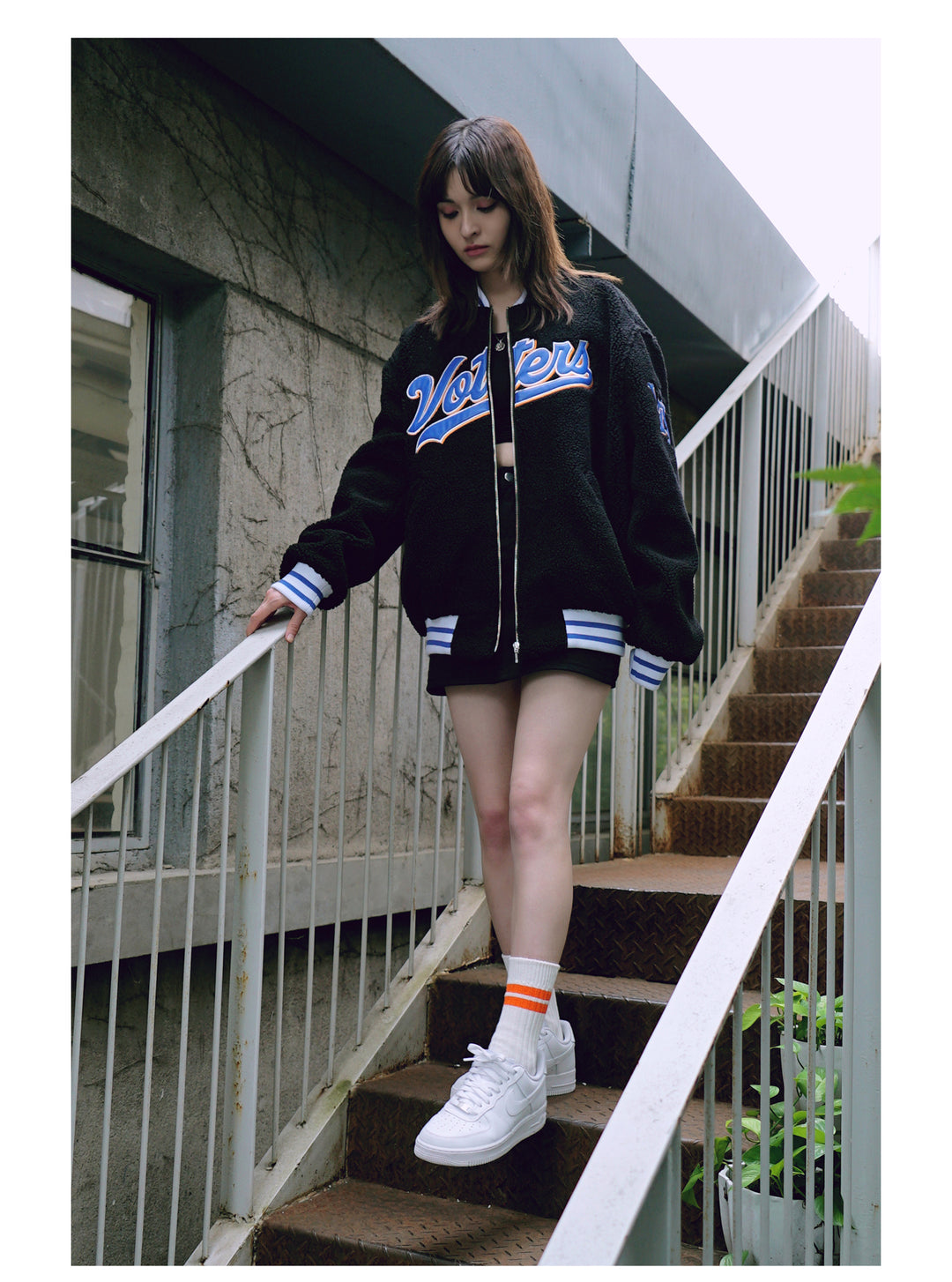 VOTE Logo Sherpa Fleece Baseball Jacket