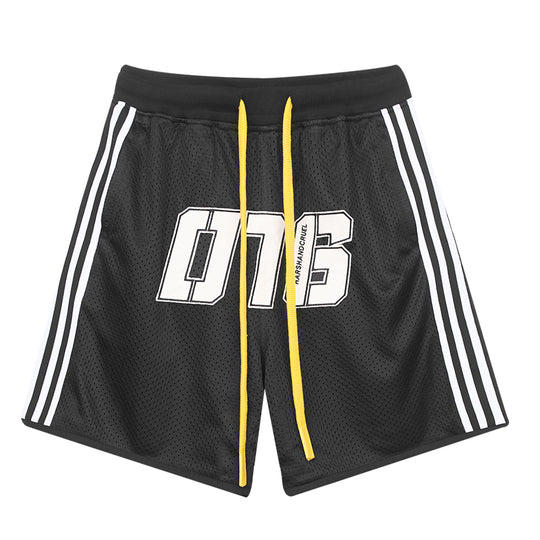 Harsh and Cruel Drawstrings Embroidered Basketball Shorts