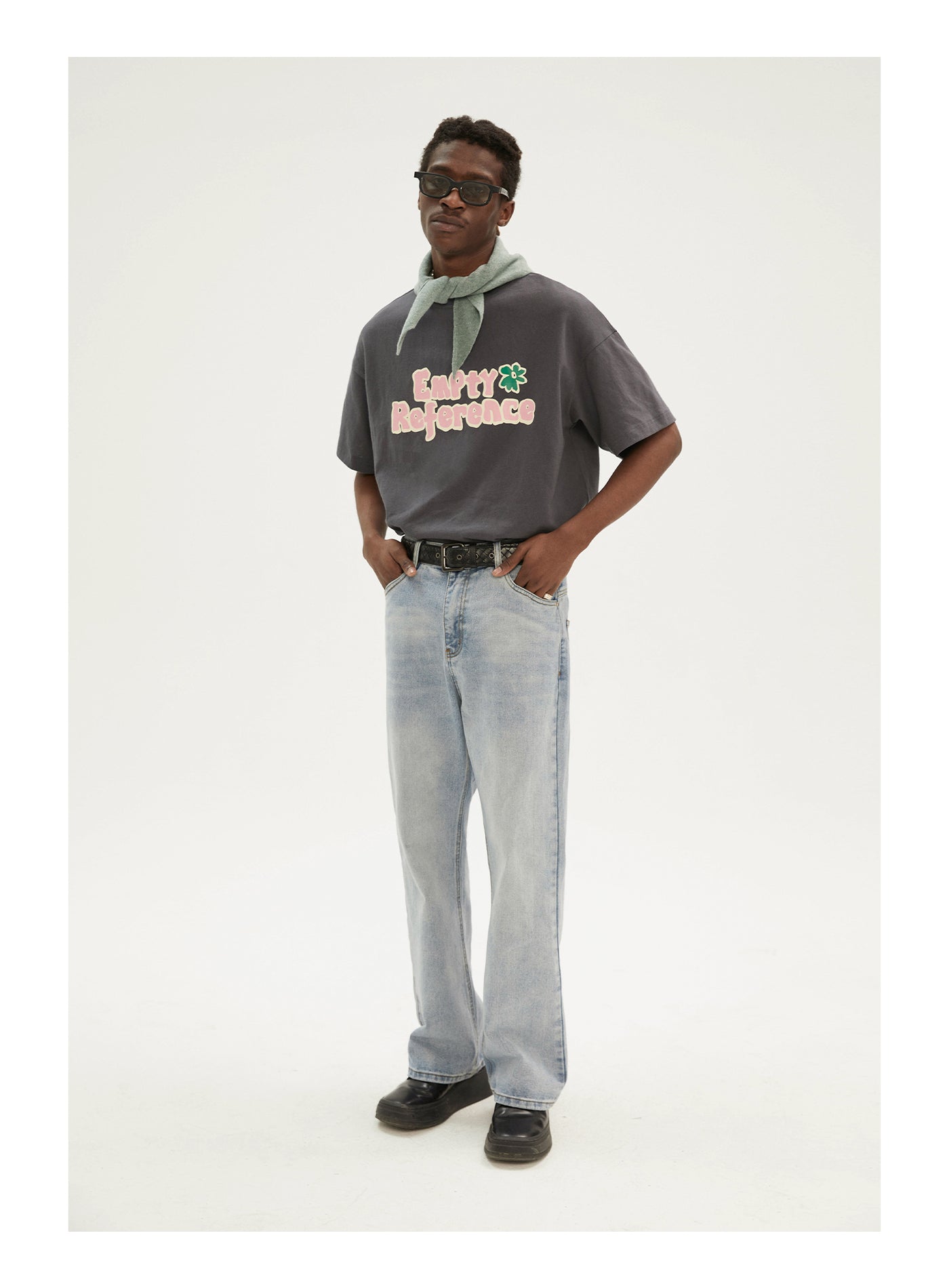 EMPTY REFERENCE Pink Letters Logo Tee