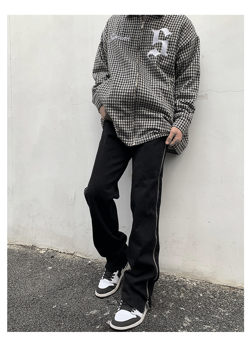 Side Zipper Design Denim Jeans