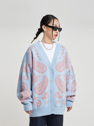 VOTE Paisley Knitted Cardigan