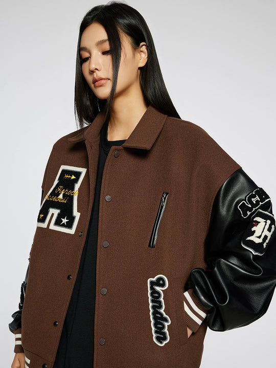 Baseball Jacket | Achock Heavy Flocked Baseball Jacket | Face 3 Face